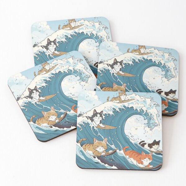 Item preview, Feline Wave Riders designed and sold by itgonbebiblical.