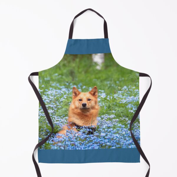 Item preview, Finnish spitz in forget-me-nots. designed and sold by MarisG.