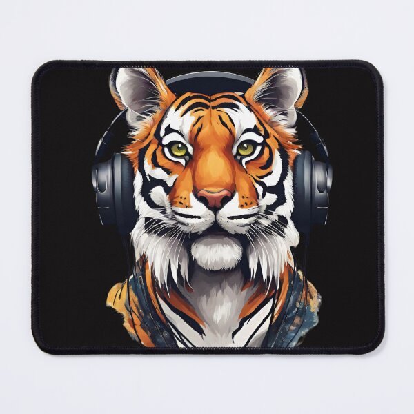 Item preview, Bengal tiger with headphones designed and sold by Yeyishop.