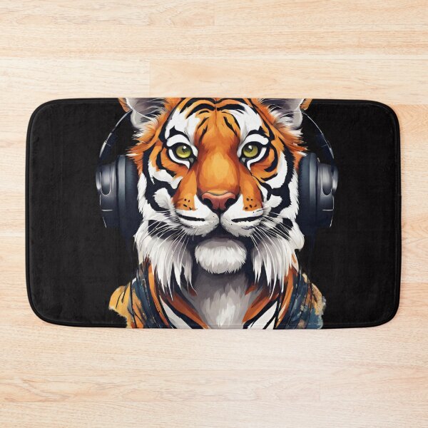 Item preview, Bengal tiger with headphones designed and sold by Yeyishop.