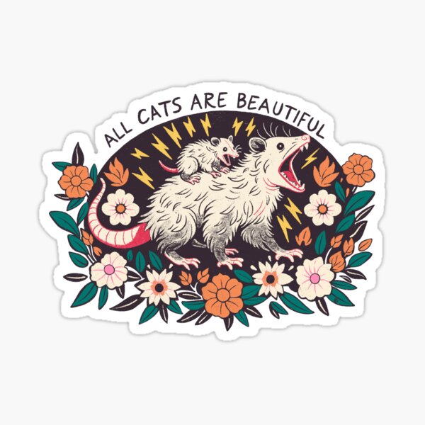 Vista previa del artículo con la obra «todos los gatos son hermosos», diseñado y vendido por Itouchedabee.
