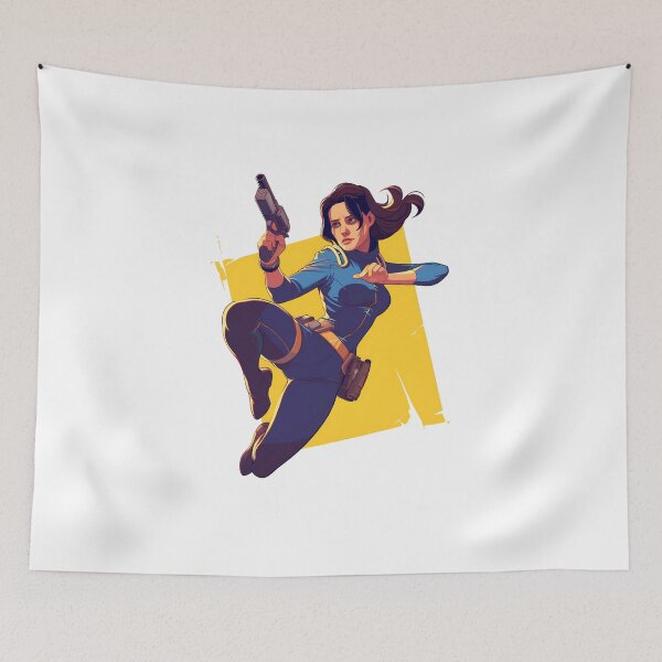 Item preview, Vault Dweller in Action - Post Apocalyptic designed and sold by Fenay Designs.