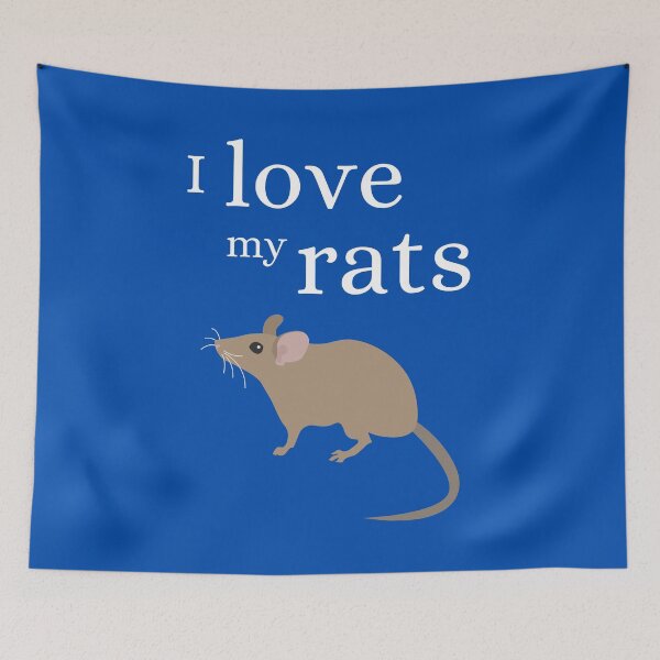 Item preview, Brown Rat Love (On Cobalt Blue) designed and sold by Icefyre-Art.