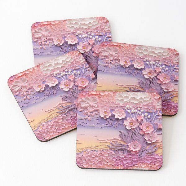 Item preview, Serene Pink Floral Sunset Pattern designed and sold by bubblegoth.