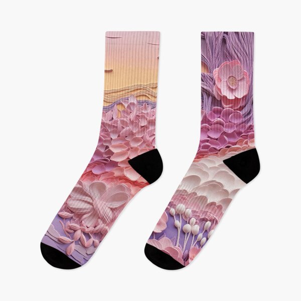 Item preview, Serene Pink Floral Sunset Pattern designed and sold by bubblegoth.