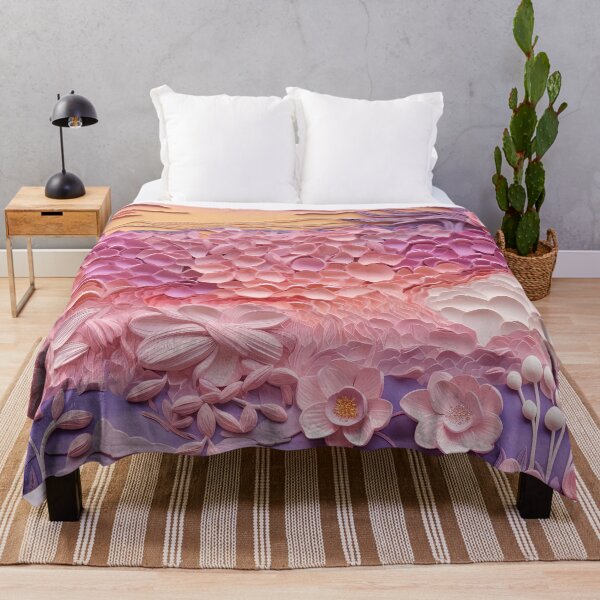 Item preview, Serene Pink Floral Sunset Pattern designed and sold by bubblegoth.