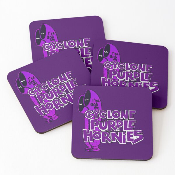 Item preview, I've got the Cyclone Purple Hornies - distressed burnout print designed and sold by retropetrol.