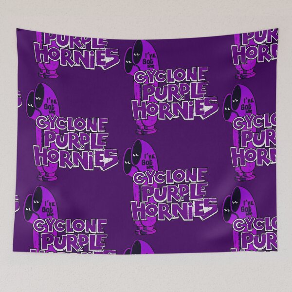 Item preview, I've got the Cyclone Purple Hornies - distressed burnout print designed and sold by retropetrol.