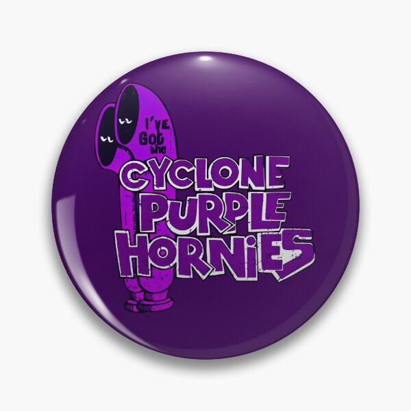 Item preview, I've got the Cyclone Purple Hornies - distressed burnout print designed and sold by retropetrol.