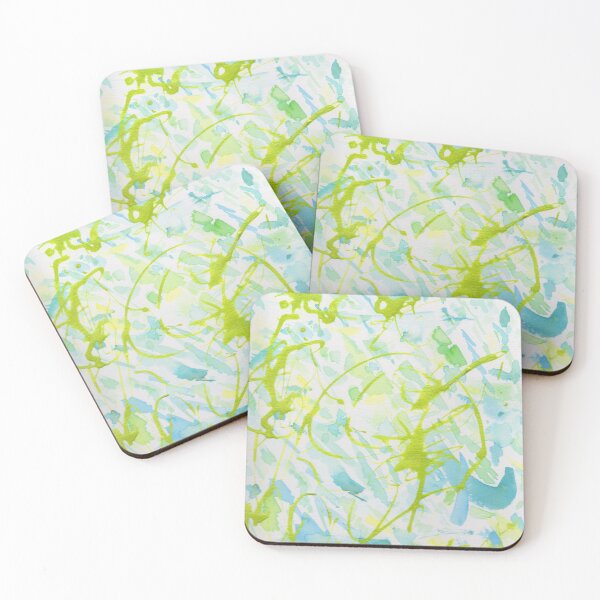 Item preview, Lime Splash - Acrylic Ink and Watercolor Original on Paper designed and sold by brighthappycolr.
