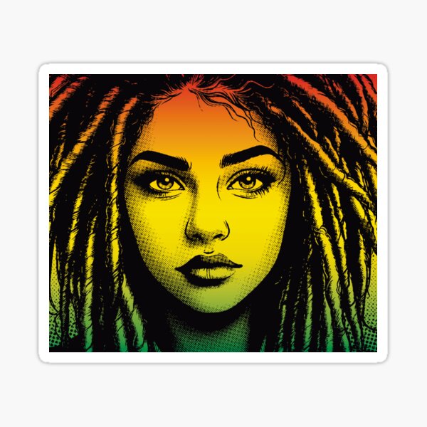Item preview, Rastafari Girl Paint Texture designed and sold by SergioColli.