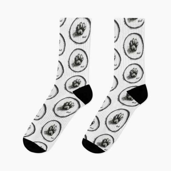 Item preview, Woof! Pet Dog Puppy Paw Icon Sketch in Circle  designed and sold by ArtstyleAlchemy.