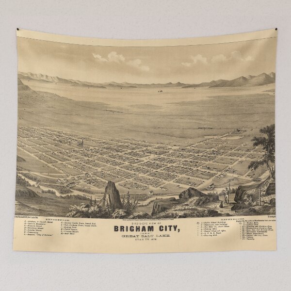 Item preview, Brigham City, Utah (1875) designed and sold by allhistory.