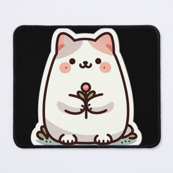 Item preview, Cat Holding flower , plantes designed and sold by ArtiseGraphics.