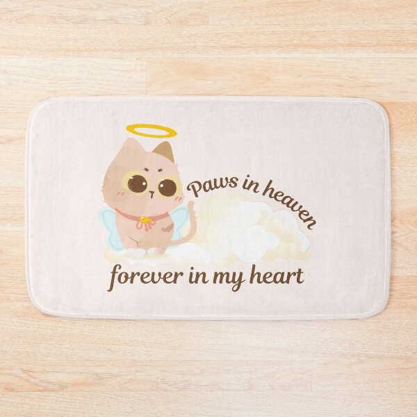 Item preview, Paws in Heaven, Forever in my Heart | Cute Angel Cat on Clouds designed and sold by Kimochi-Shop.