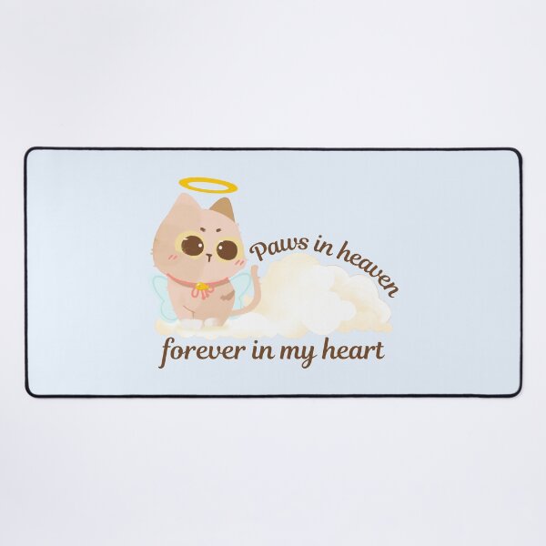 Item preview, Paws in Heaven, Forever in my Heart | Cute Angel Cat on Clouds designed and sold by Kimochi-Shop.
