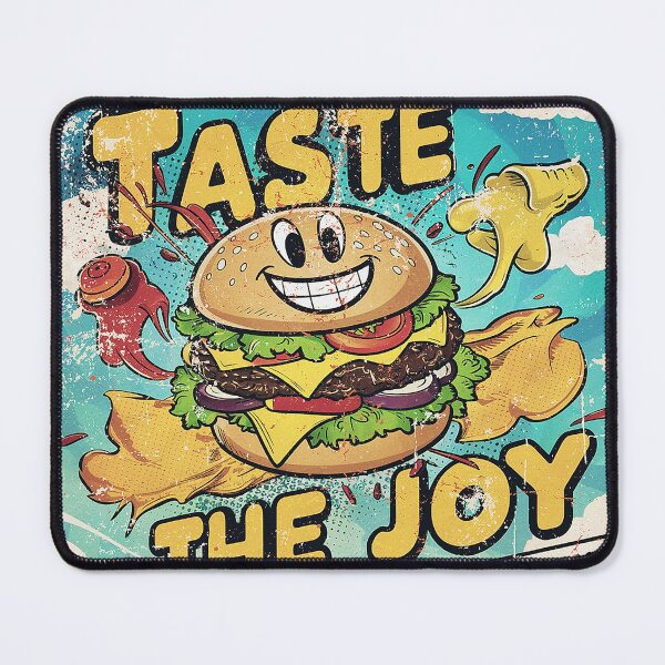 Item preview, taste the joy burger day art with cartoon effects designed and sold by BKSARYLIFE.