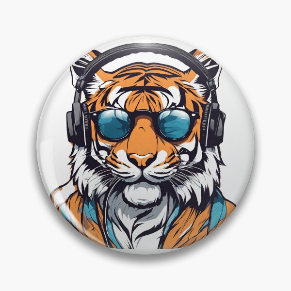 Item preview, Bengal tiger with headphones designed and sold by Yeyishop.