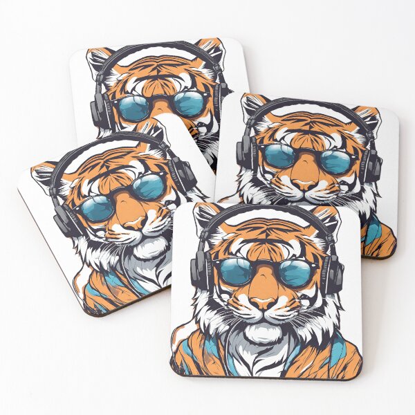 Item preview, Bengal tiger with headphones designed and sold by Yeyishop.