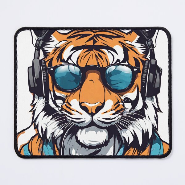 Item preview, Bengal tiger with headphones designed and sold by Yeyishop.