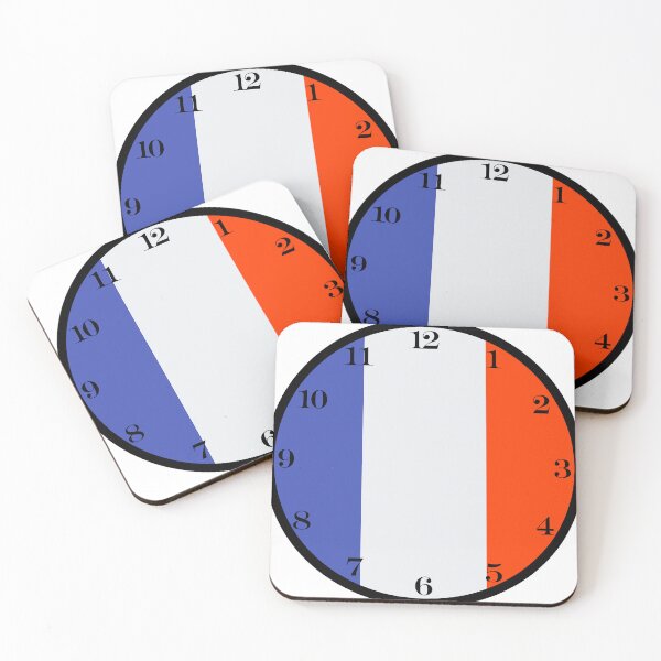 Item preview, French flag wall clock designed and sold by Numbers-Art.