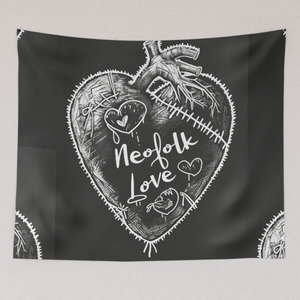Item preview, Neofolk Love: Heart Stitched with neoclassical and "Irish folk" music style. designed and sold by Piotrek0001.