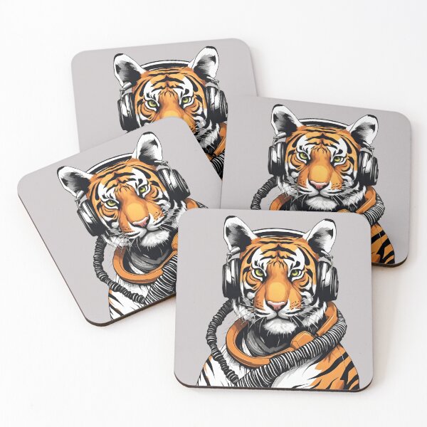 Item preview, Bengal tiger with headphones designed and sold by Yeyishop.