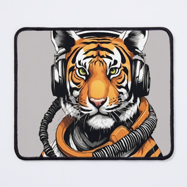 Item preview, Bengal tiger with headphones designed and sold by Yeyishop.