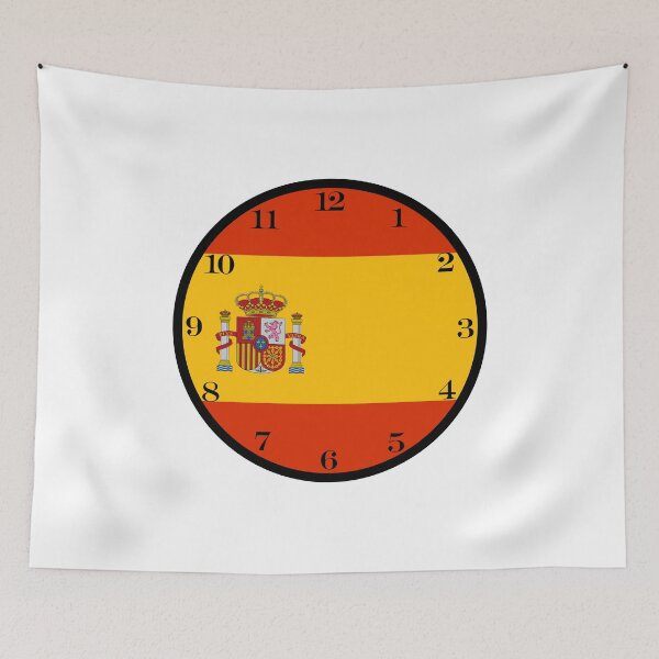 Item preview, Spanish flag wall clock designed and sold by Numbers-Art.