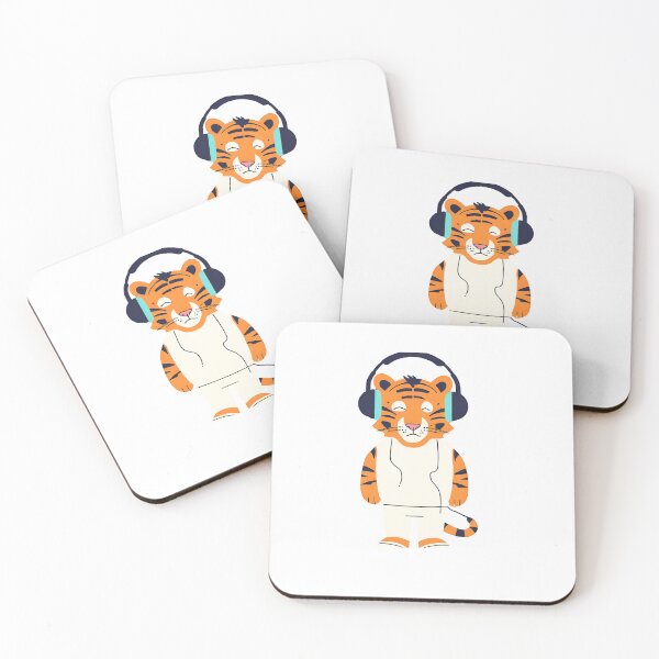 Item preview, Bengal tiger with headphones designed and sold by Yeyishop.