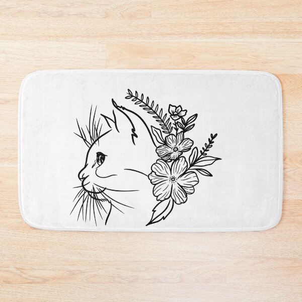 Item preview, BLACK CAT AND FLOWERS  designed and sold by mando24895.