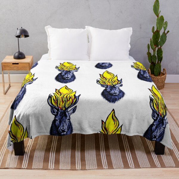 Item preview, Flaming Stag Blue designed and sold by jdm1981.