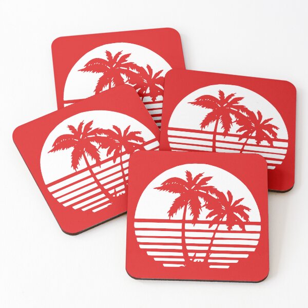 Item preview, Palm Trees, Sunset, White, Red, Modern, T-Shirt, Trendy, Contrast, Design  designed and sold by Ivan333Croatia.