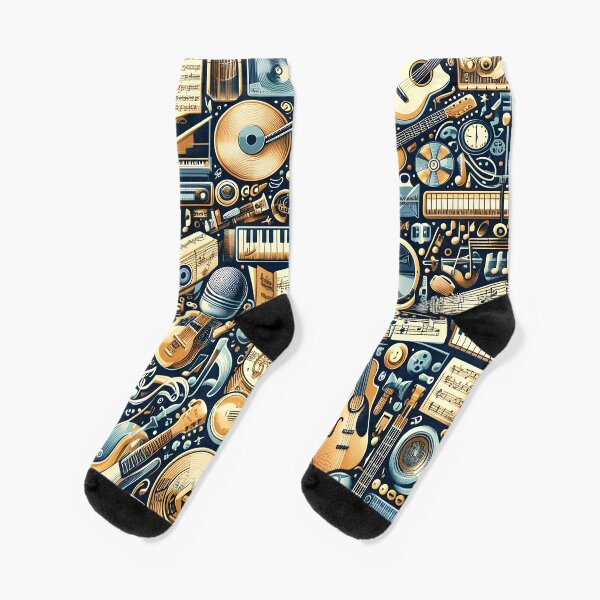 Instrument Music fill patterns Socks