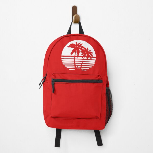 Item preview, Palm Trees, Sunset, White, Red, Modern, Backpack, Trendy, Contrast, Design designed and sold by Ivan333Croatia.