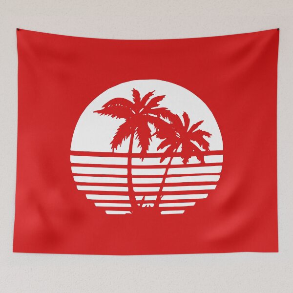 Item preview, Palm Trees, Sunset, White, Red, Modern, Backpack, Trendy, Contrast, Design  designed and sold by Ivan333Croatia.