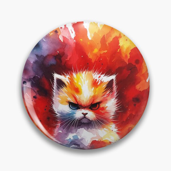Item preview, Feline Fury: A Watercolor Explosion designed and sold by LuminShadowArt.