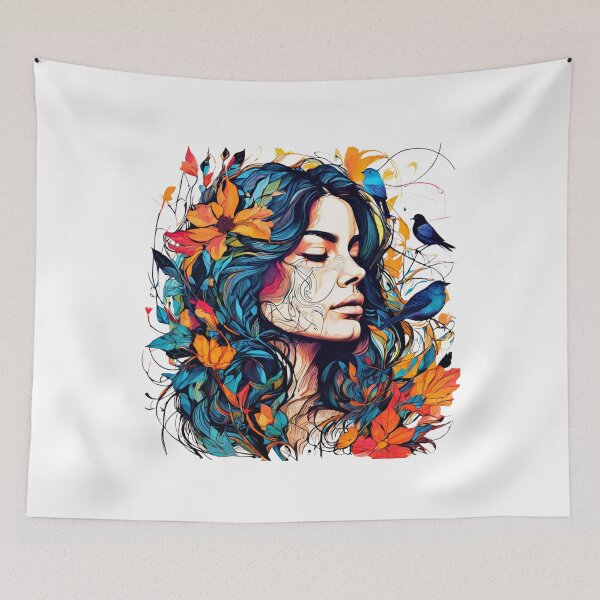 Item preview, The Woven Face: A Tapestry of Form and Fauna designed and sold by Colorful-Garden.
