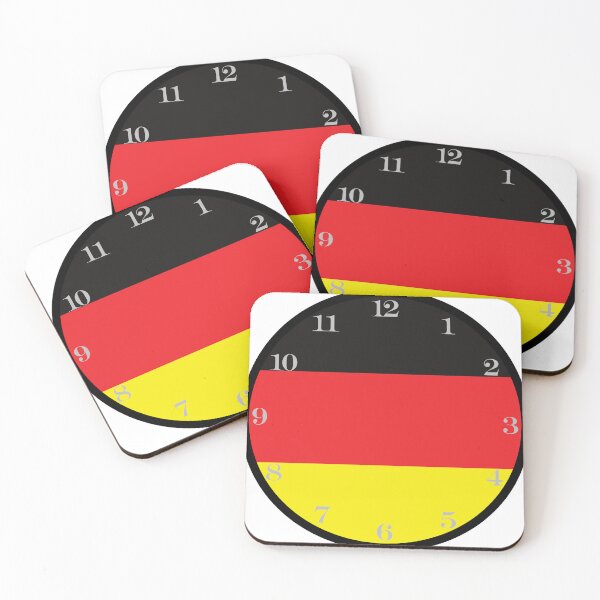 Artikelvorschau, Wanduhr mit deutscher Flagge entworfen und verkauft von Numbers-Art.