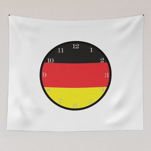 Item preview, German flag wall clock designed and sold by Numbers-Art.