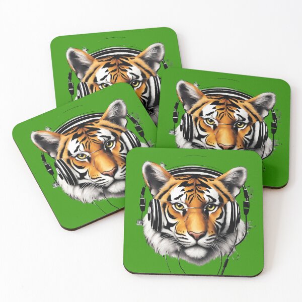 Item preview, Bengal tiger with headphones designed and sold by Yeyishop.