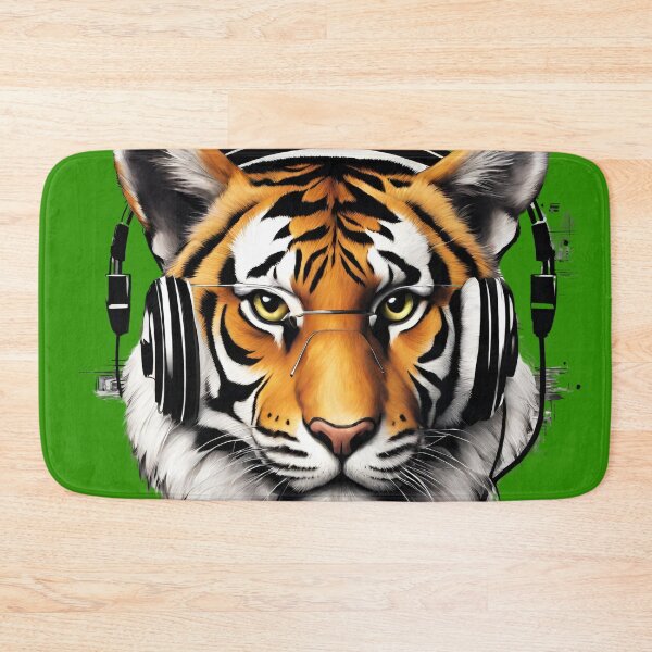 Item preview, Bengal tiger with headphones designed and sold by Yeyishop.