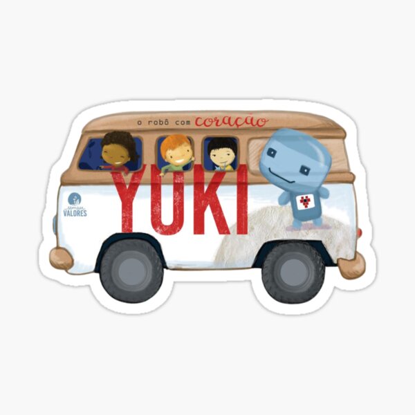 Yuki and Friends travelling in the caravan Sticker