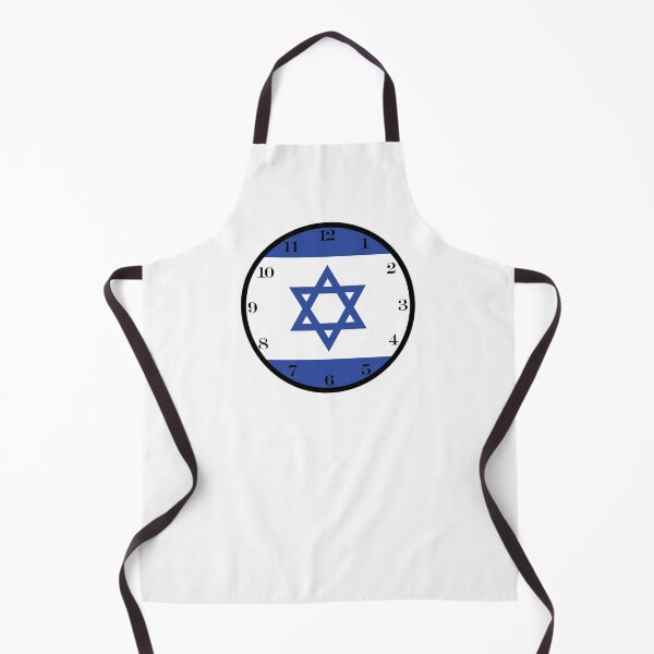 Item preview, Israeli flag wall clock designed and sold by Numbers-Art.