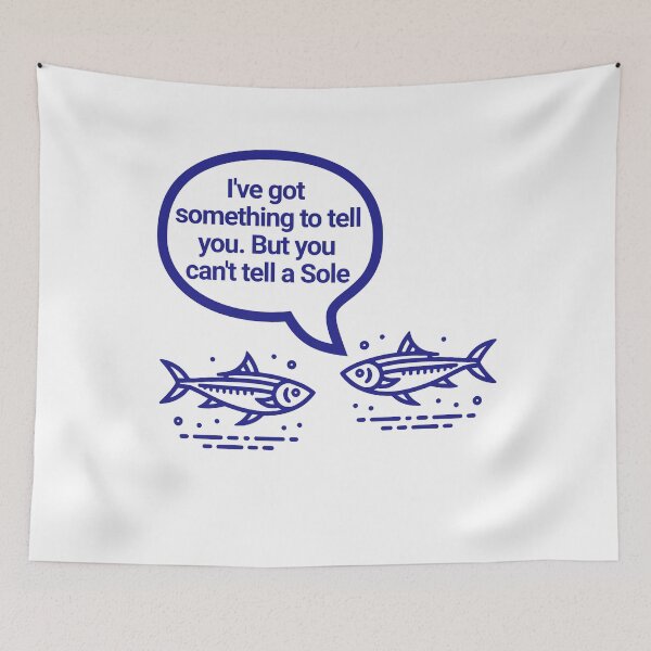 Item preview, Funny Sardine You Can't Tell A Sole Minimalist Fish Humor  designed and sold by twigandmeadow.