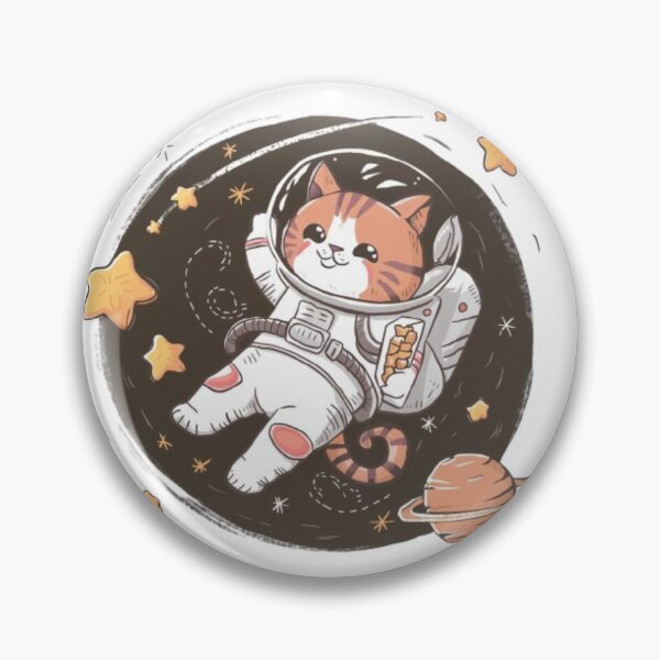 Item preview, Cute astronaut cat designed and sold by luna--design.