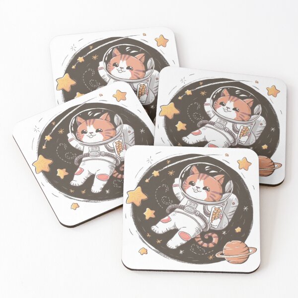 Item preview, Cute astronaut cat designed and sold by luna--design.