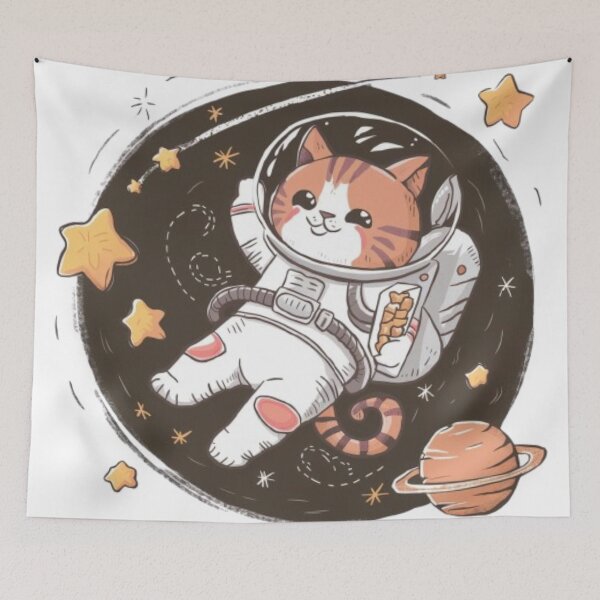 Item preview, Cute astronaut cat designed and sold by luna--design.