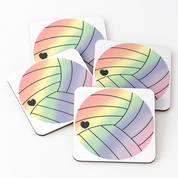 Artikelvorschau, Volleyball Liebe Pastell Regenbogen entworfen und verkauft von Whylimecreates.