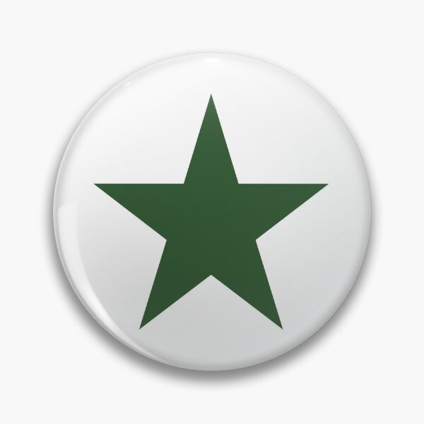 Item preview, Single PINE GREEN STAR on a WHITE Background designed and sold by RachelMacht.